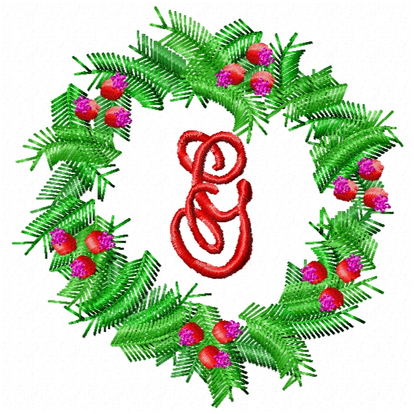 Christmas Wreath Alphabet -13