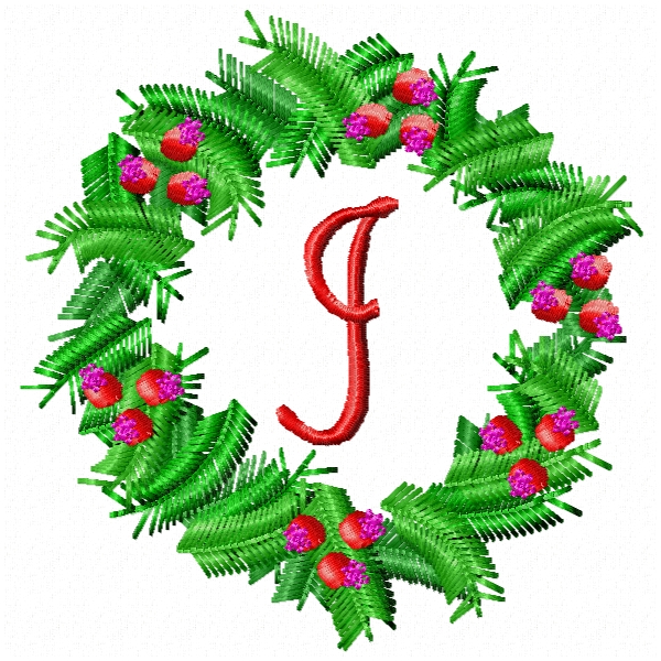 Christmas Wreath Alphabet -15