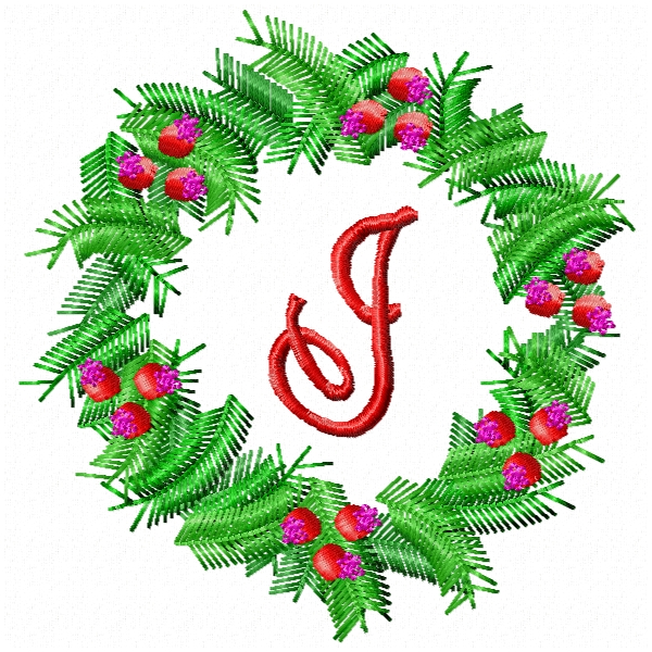 Christmas Wreath Alphabet -16