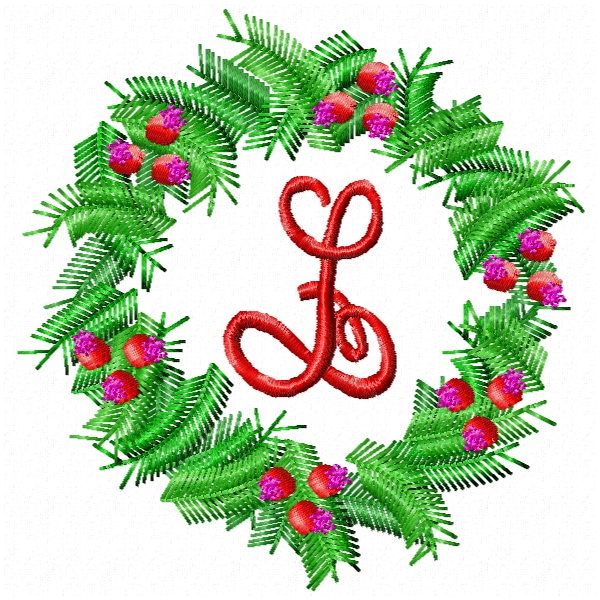 Christmas Wreath Alphabet -18