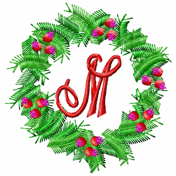 Christmas Wreath Alphabet -19