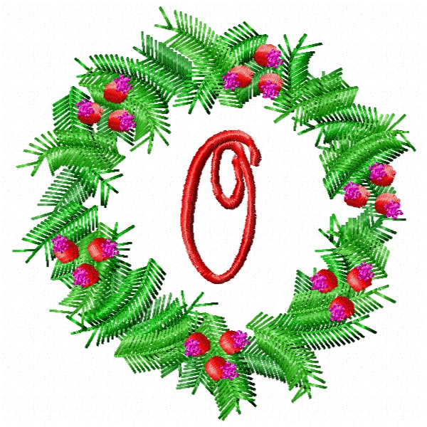 Christmas Wreath Alphabet -21