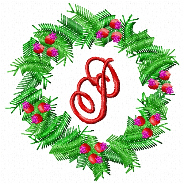 Christmas Wreath Alphabet -22