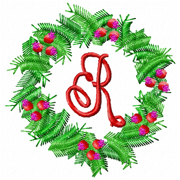 Christmas Wreath Alphabet -24