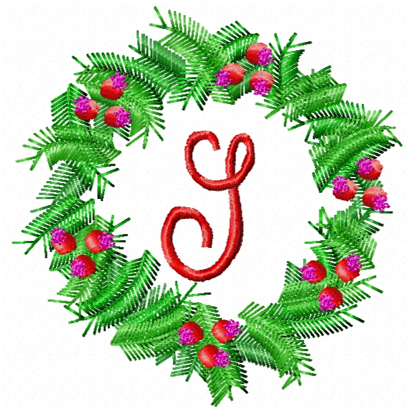 Christmas Wreath Alphabet -25
