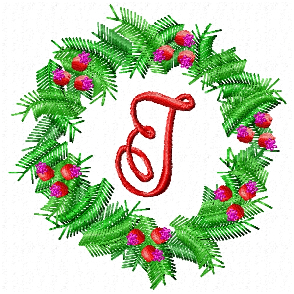 Christmas Wreath Alphabet -26