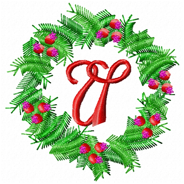 Christmas Wreath Alphabet -27
