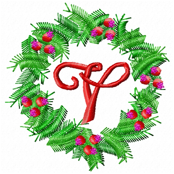 Christmas Wreath Alphabet -28