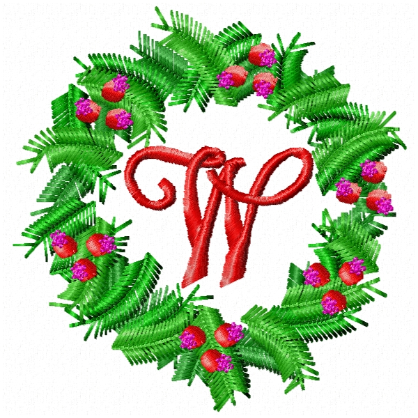 Christmas Wreath Alphabet -29