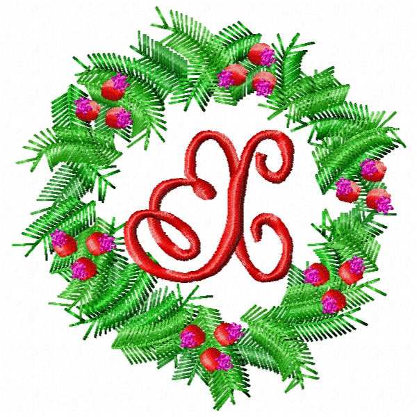 Christmas Wreath Alphabet -30
