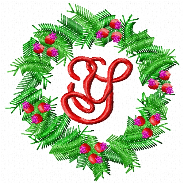 Christmas Wreath Alphabet -31