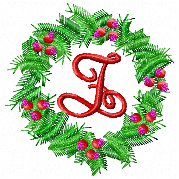 Christmas Wreath Alphabet -32