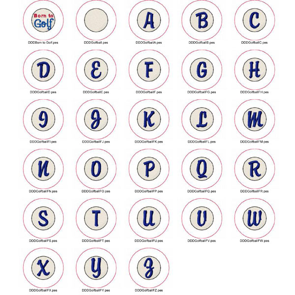 Golf Alphabet -5