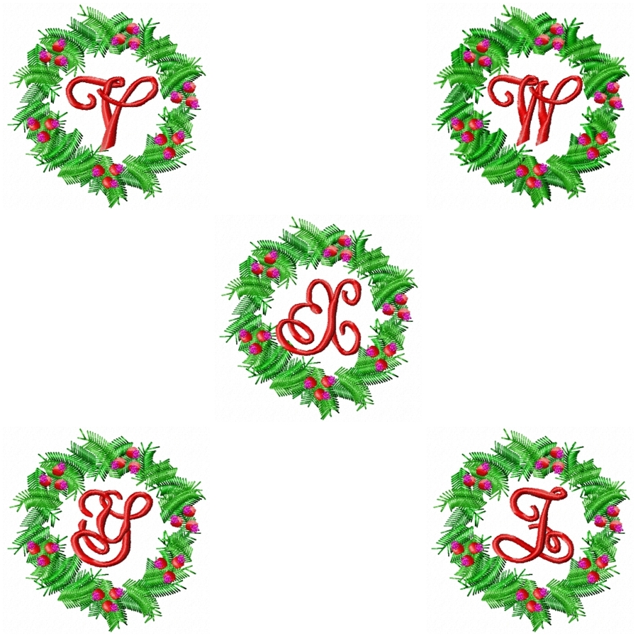 Christmas Wreath Alphabet 