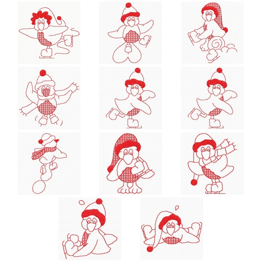 Penquin Redwork