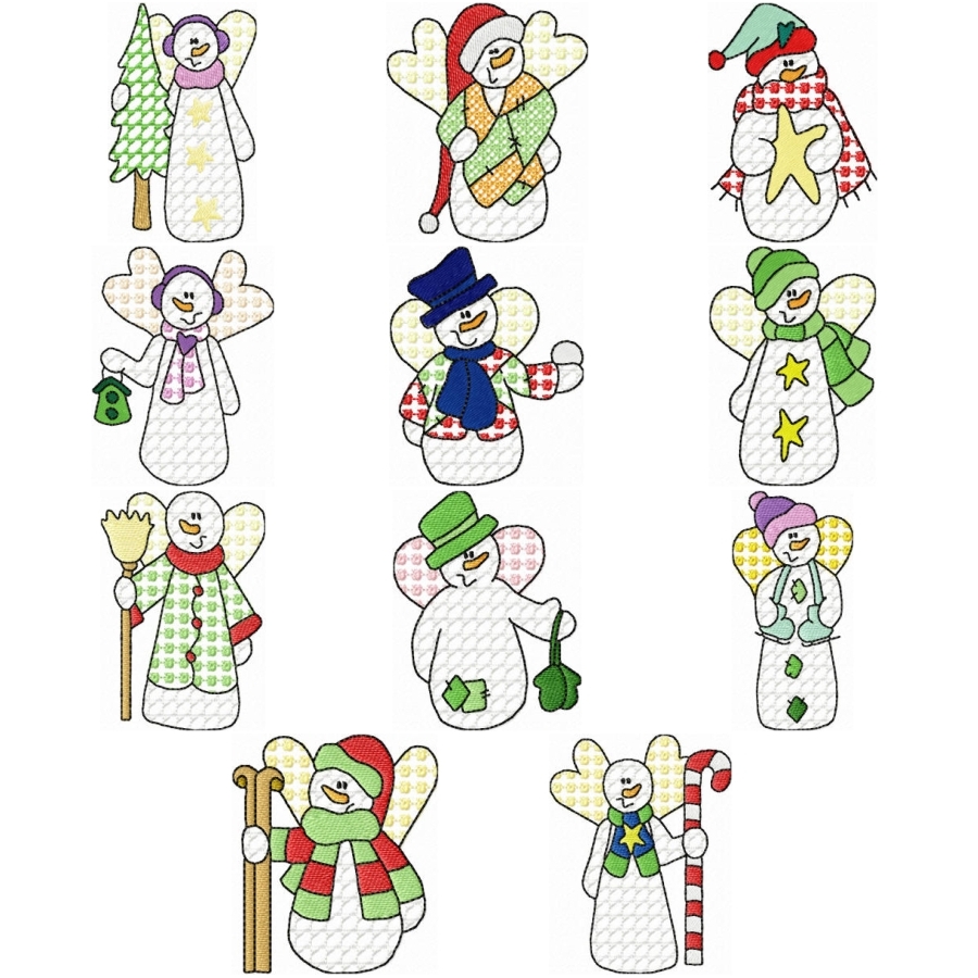 Colourful Snowmen