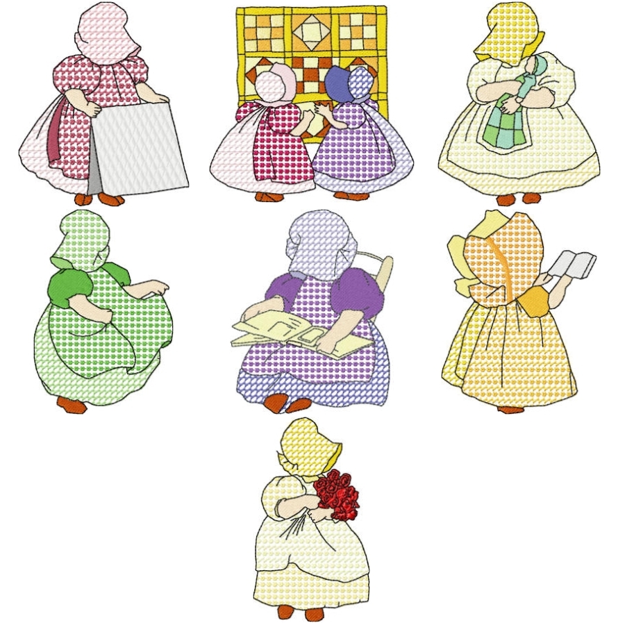 Sunbonnets 1 Colour Lace