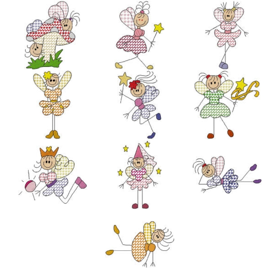 Fairy Stickfigures Colour Lace