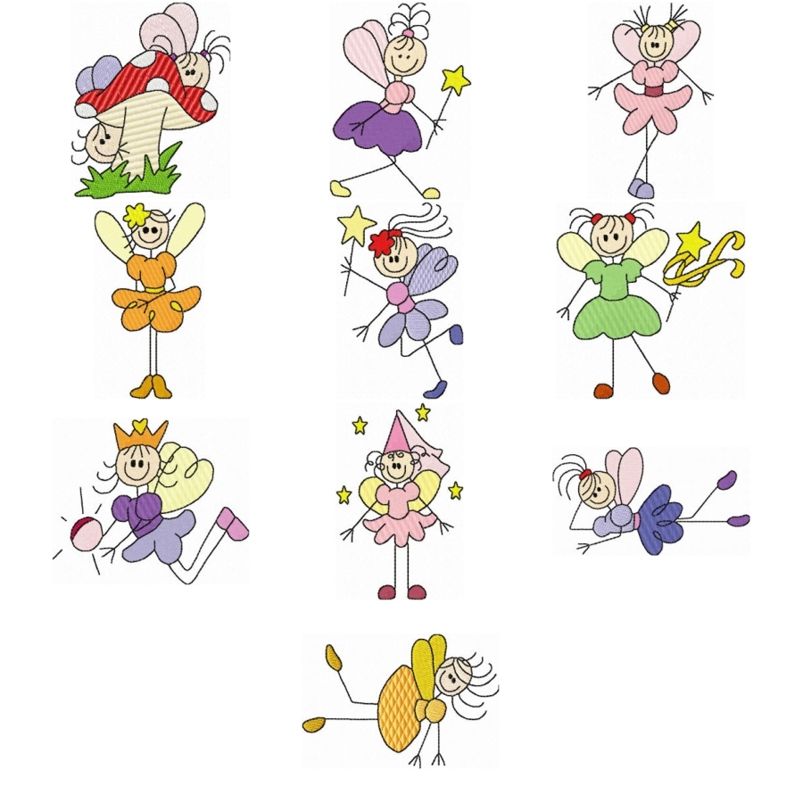 Fairy Stickfigures Full Stitch