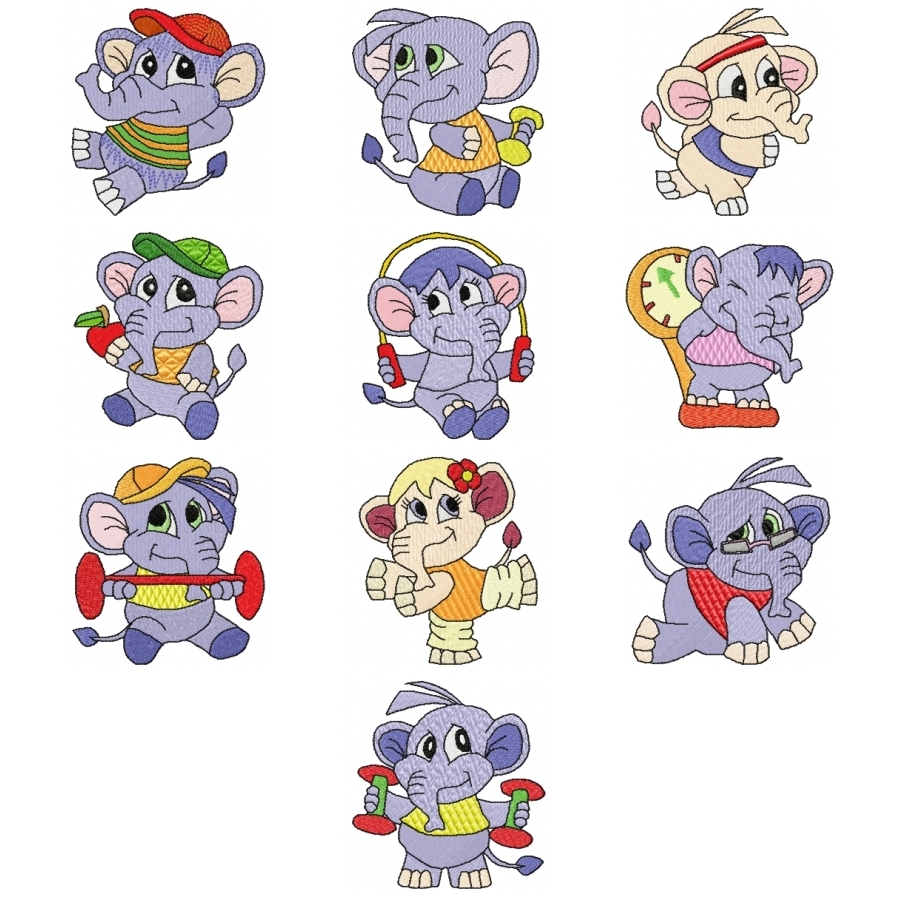 Elephant Fun Full Stitch