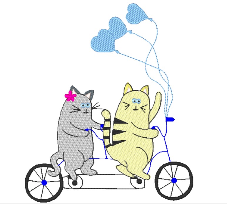 2 Cats on a Bike