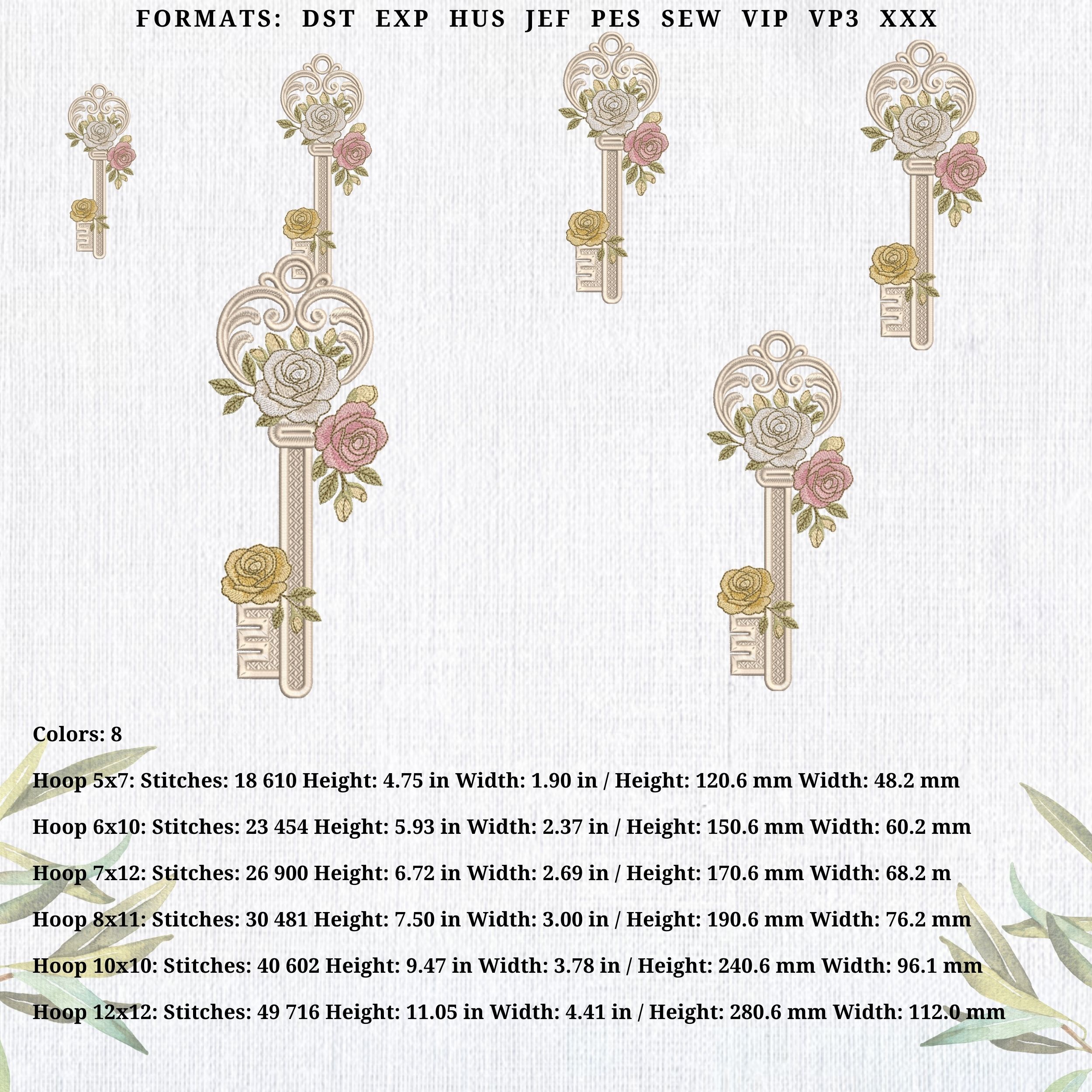 Key Rose Floral Key Rose Wedding Valentine