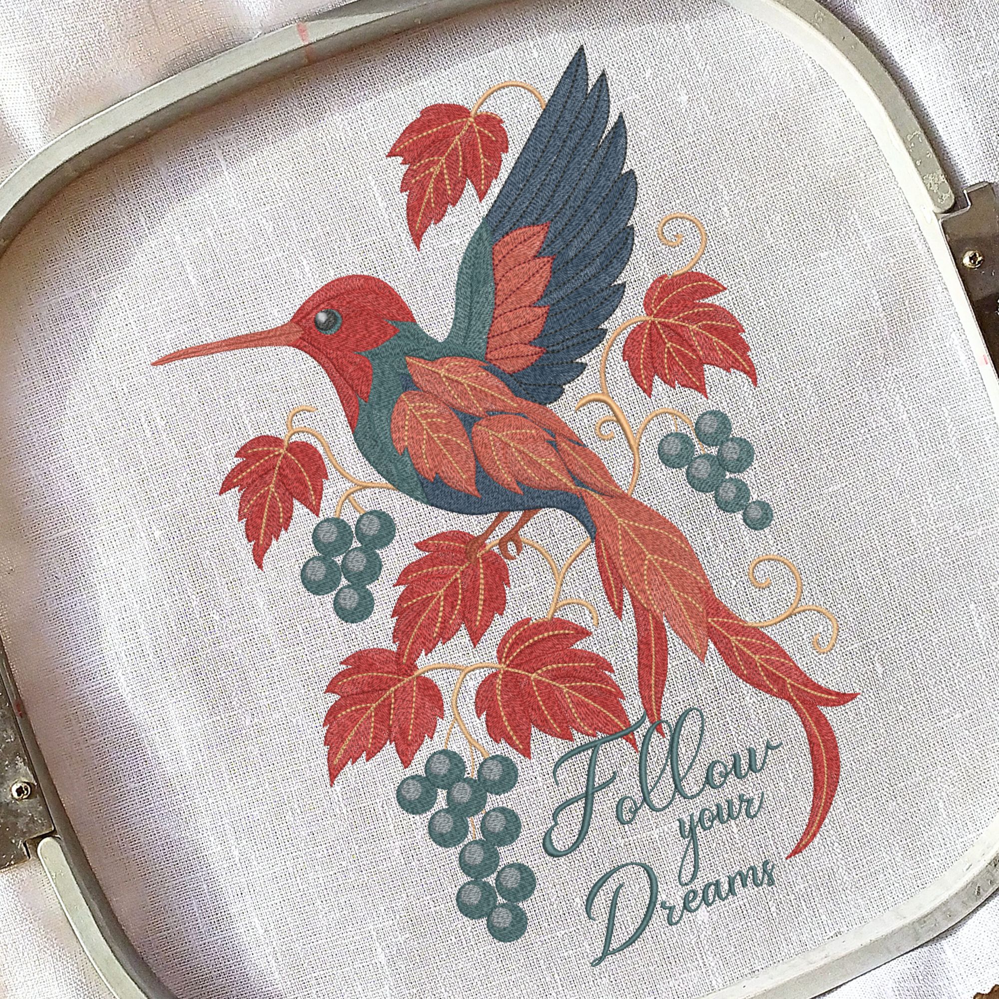 Fall Colorful Hummingbird-6