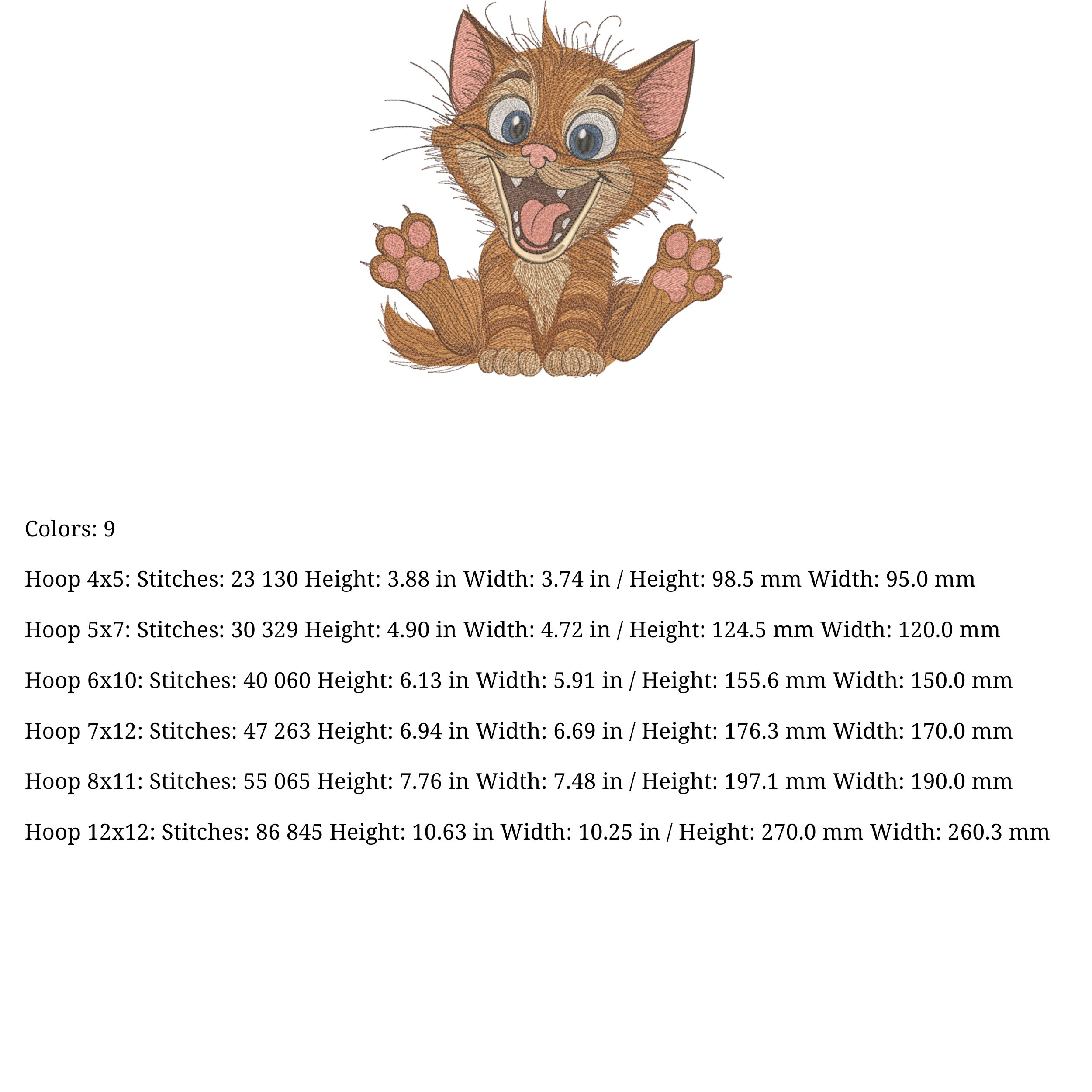 Cute Happy Cartoon Cat with Big Eyes-5