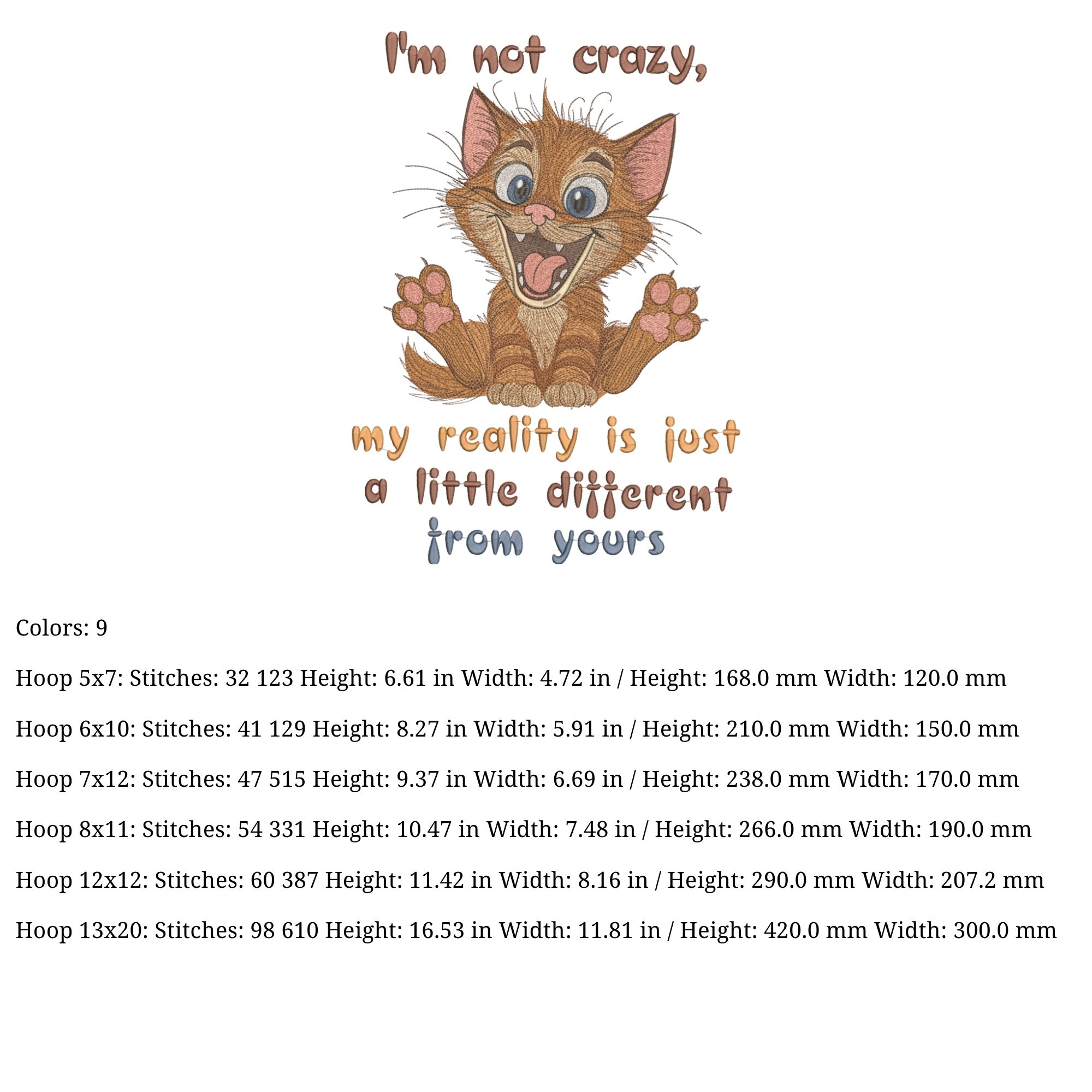 Funny Crazy Cartoon Cat with Quote-5
