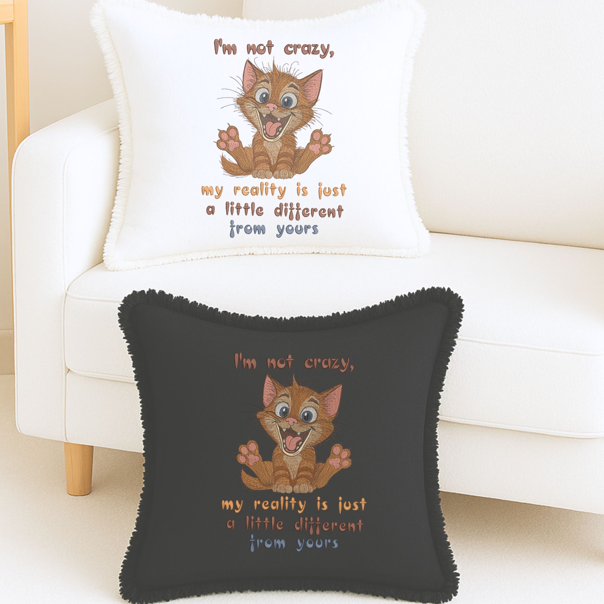 Funny Crazy Cartoon Cat with Quote-9