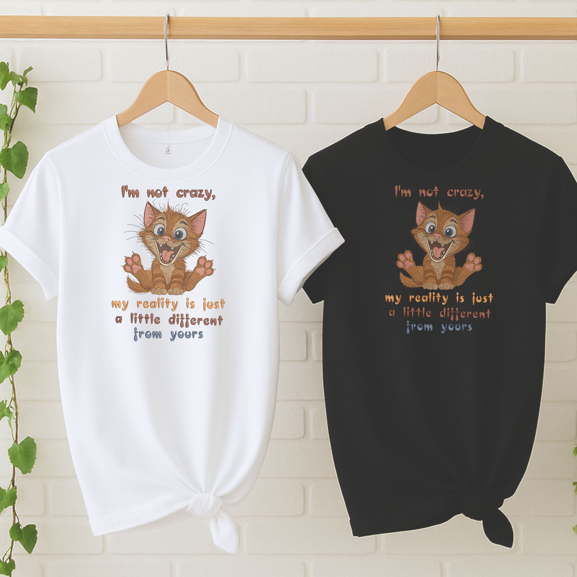 Funny Crazy Cartoon Cat with Quote-10