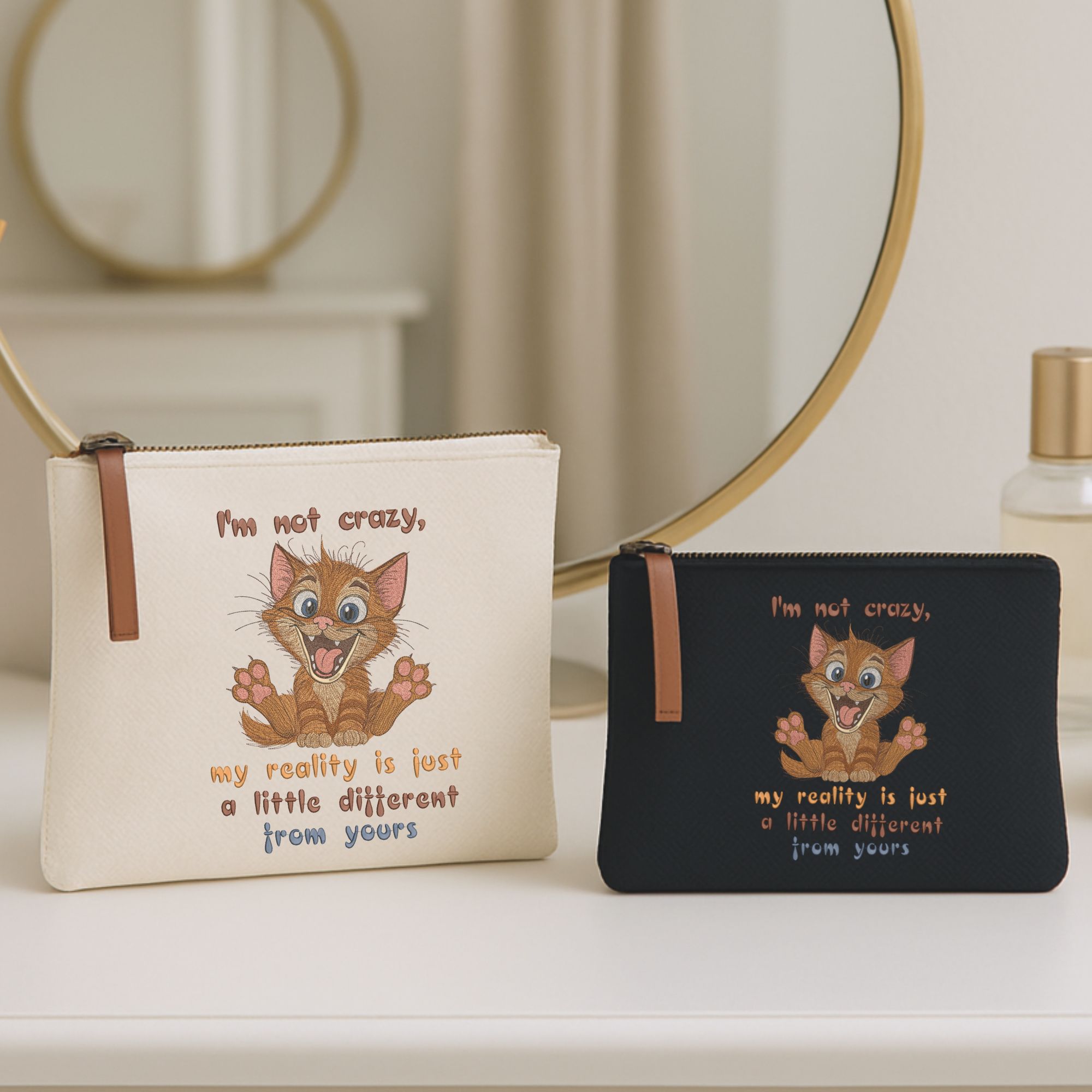 Funny Crazy Cartoon Cat with Quote-12