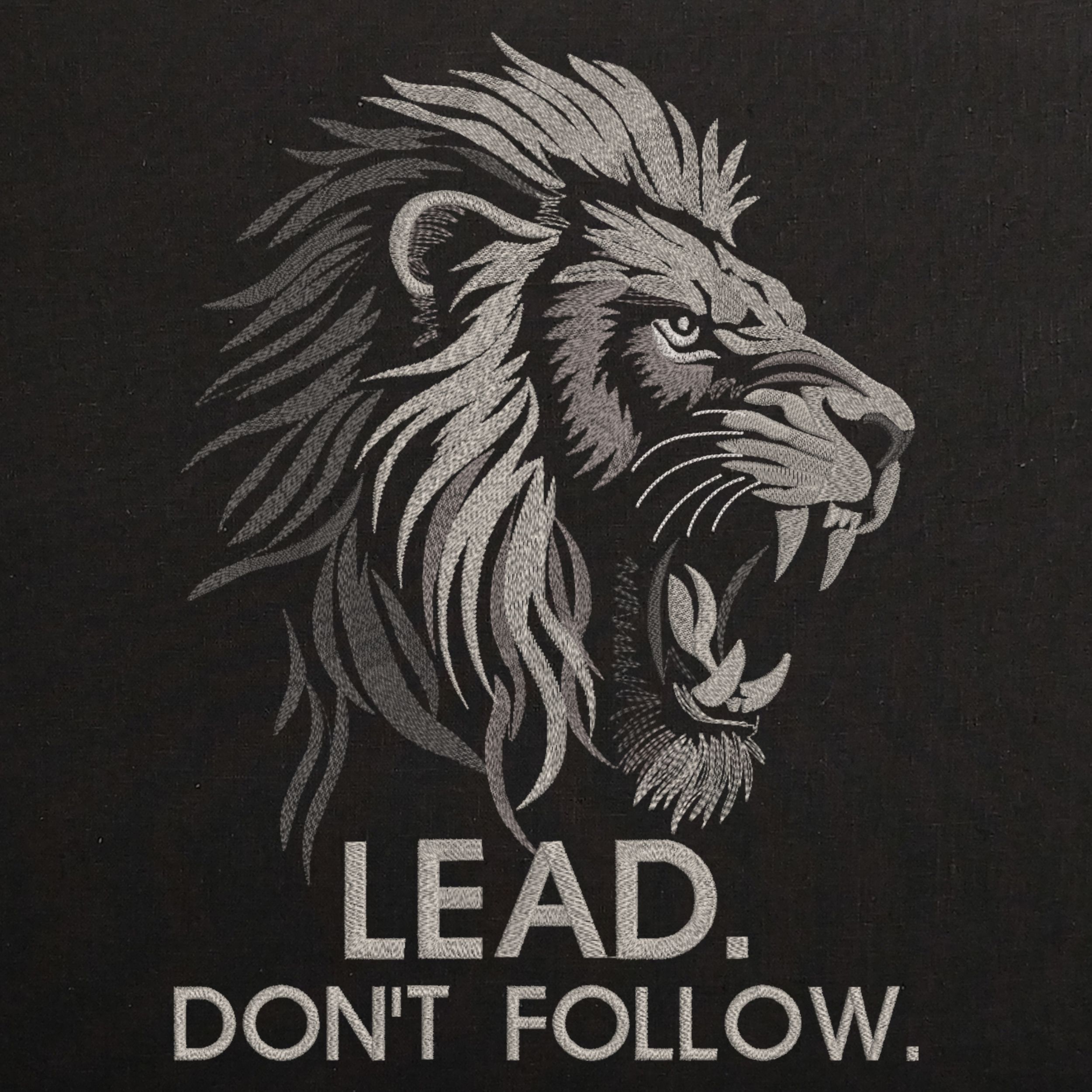 Roaring Lion Head with quote-3