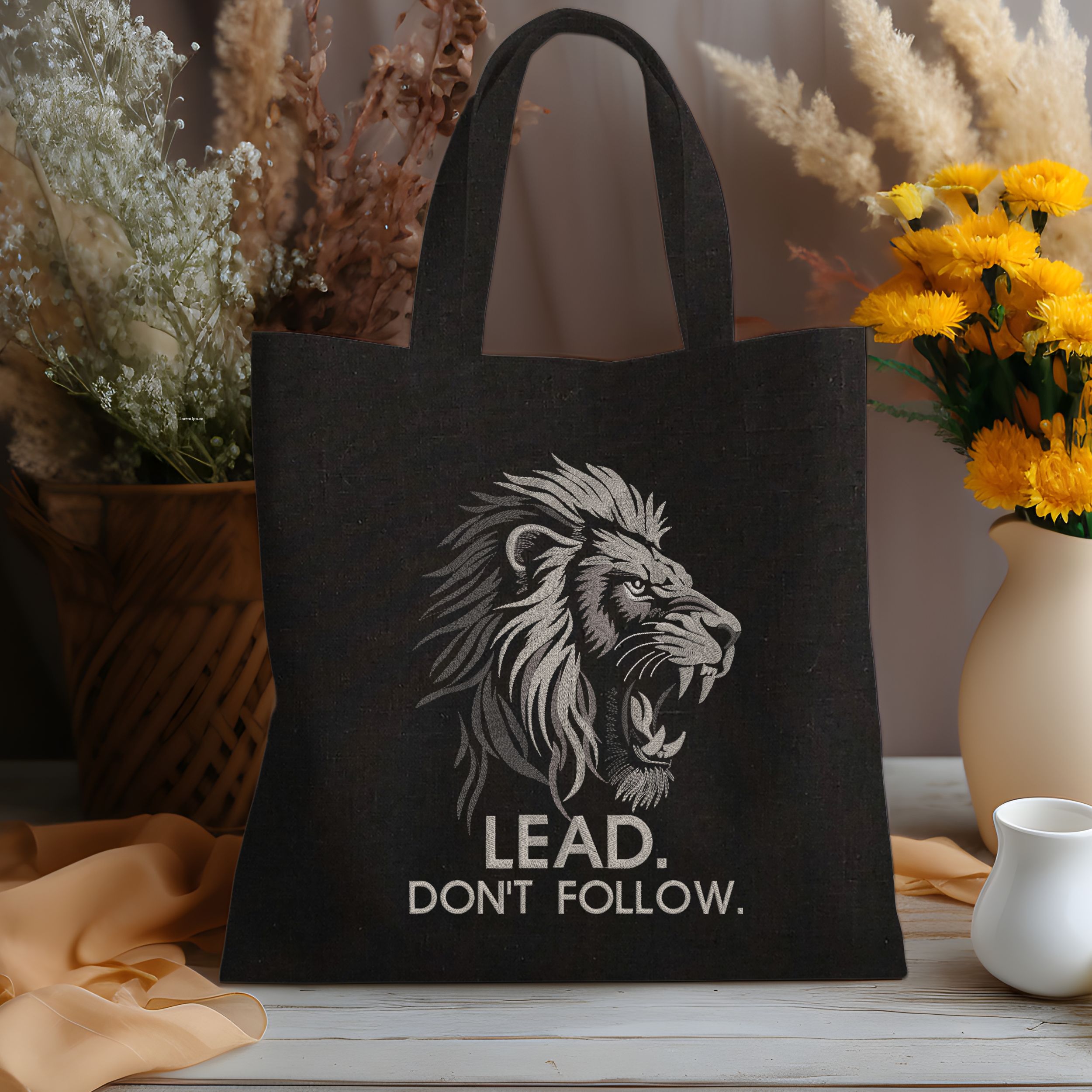 Roaring Lion Head with quote-7