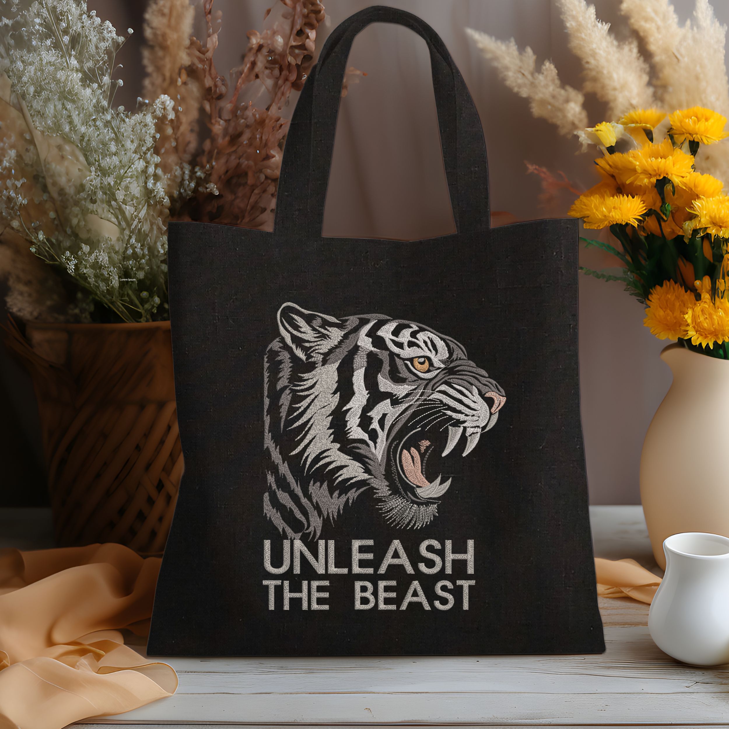 Realistic Tiger Head with Text-7