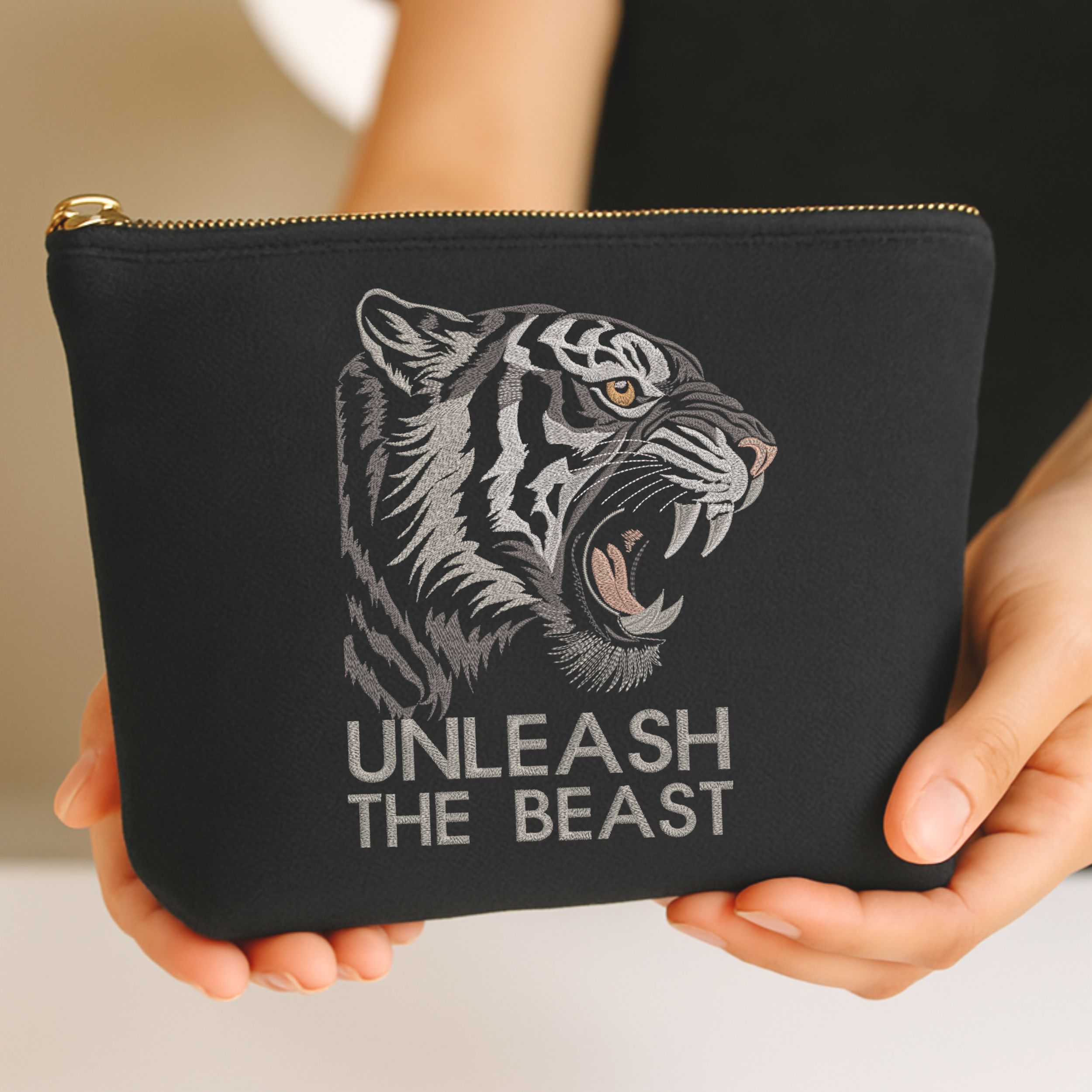 Realistic Tiger Head with Text-9
