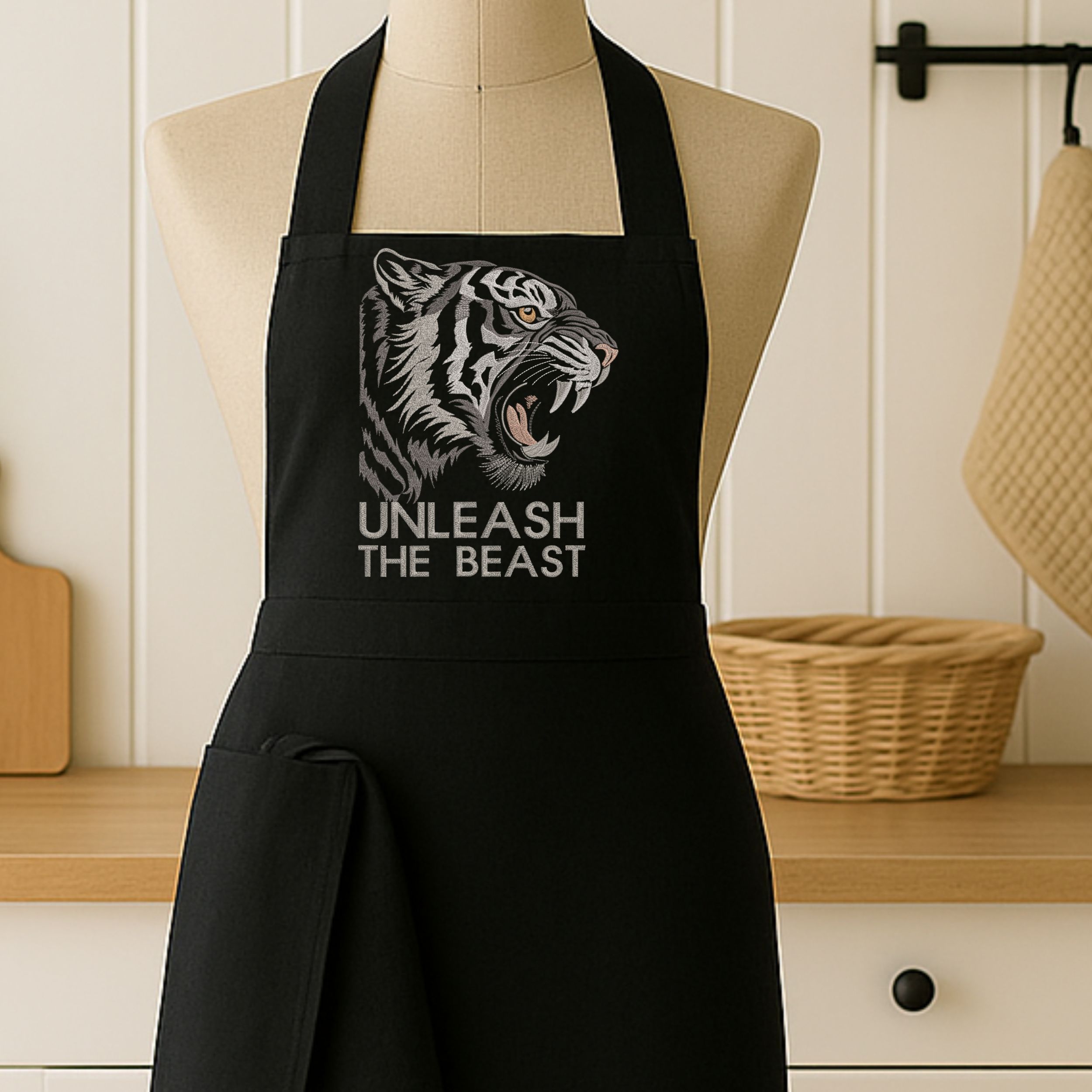Realistic Tiger Head with Text-12