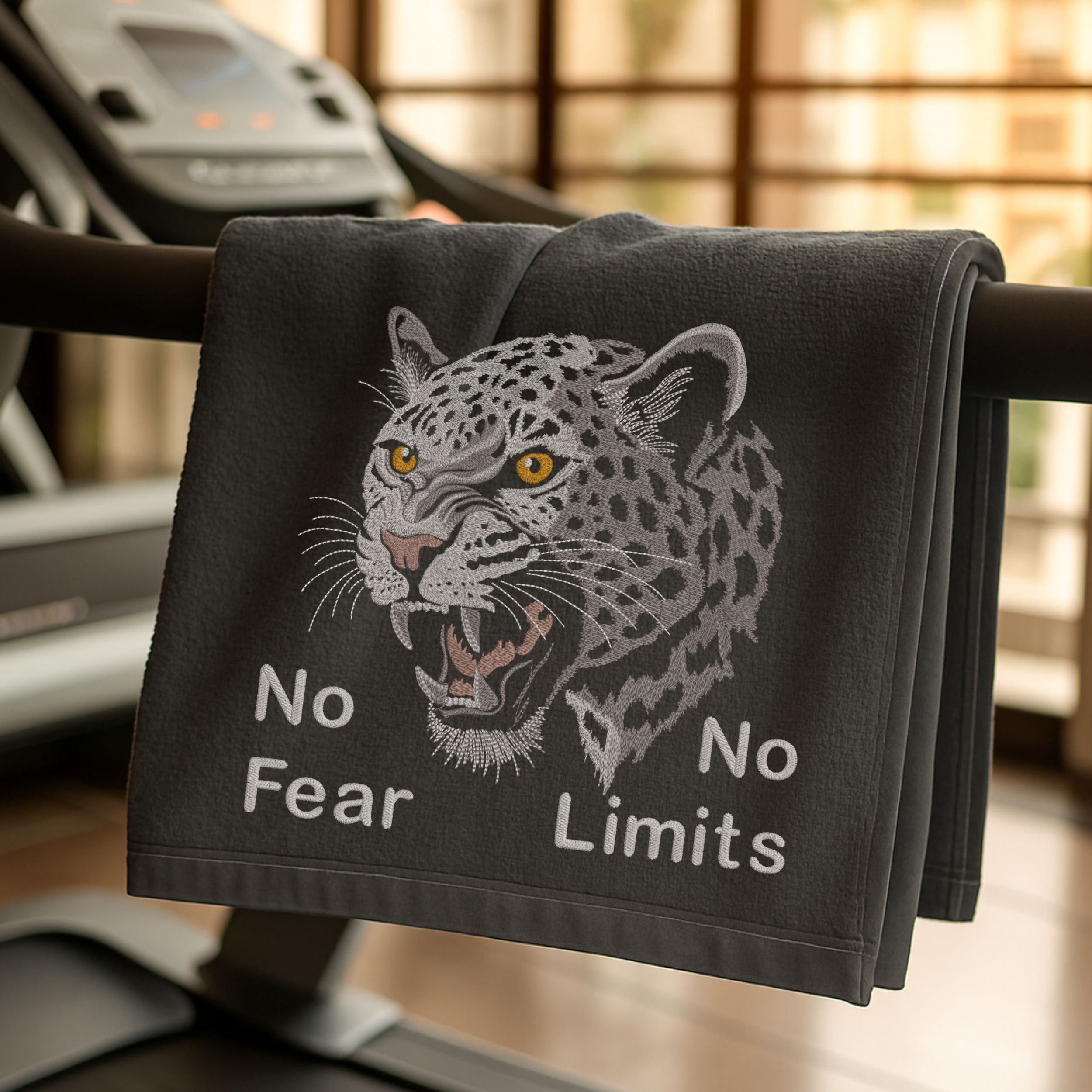 Realistic Aggressive Leopard face, motivational quote-10