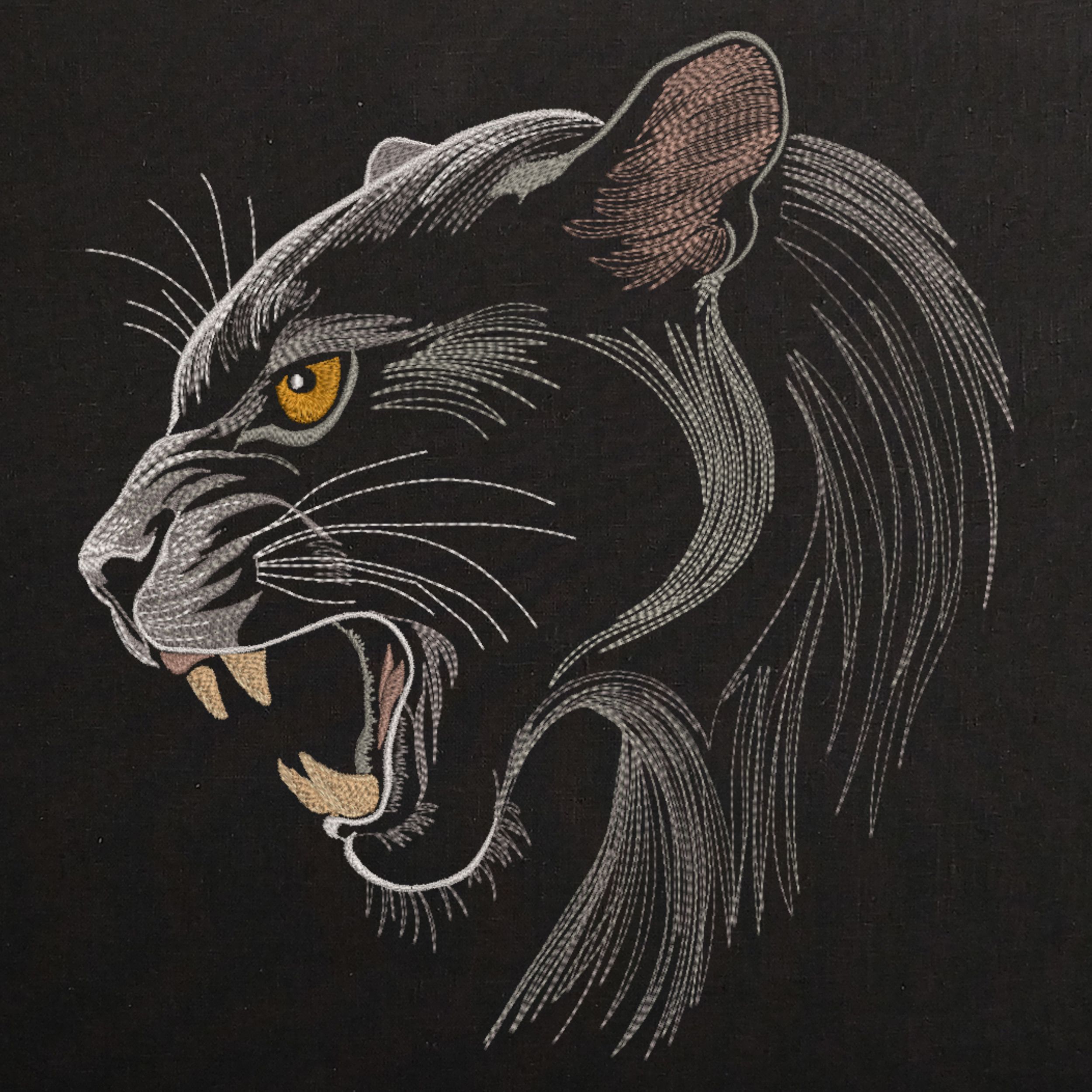 Realistic aggressive Black Panther-3