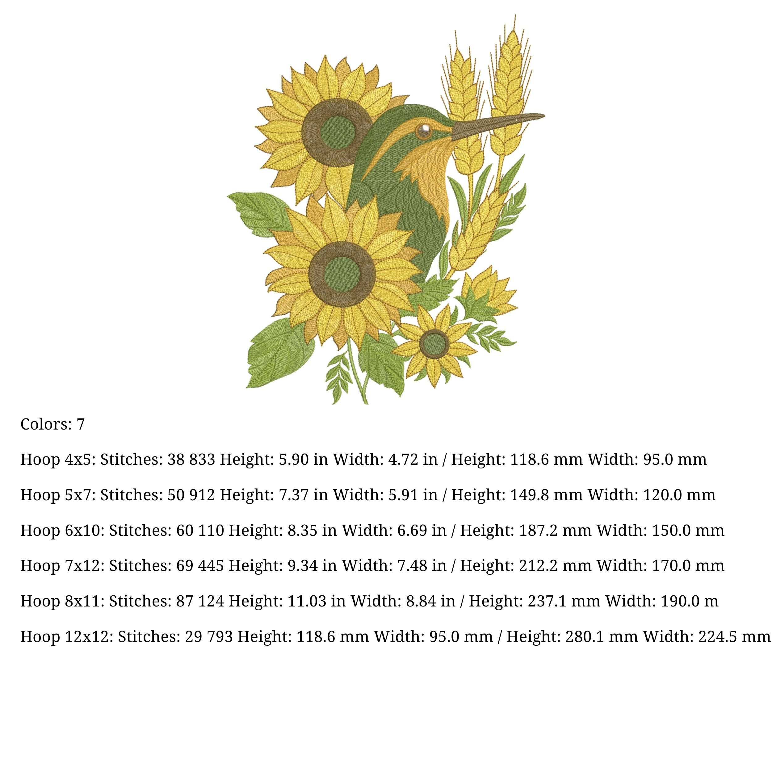 Summer Hummingbird Sunflower-5