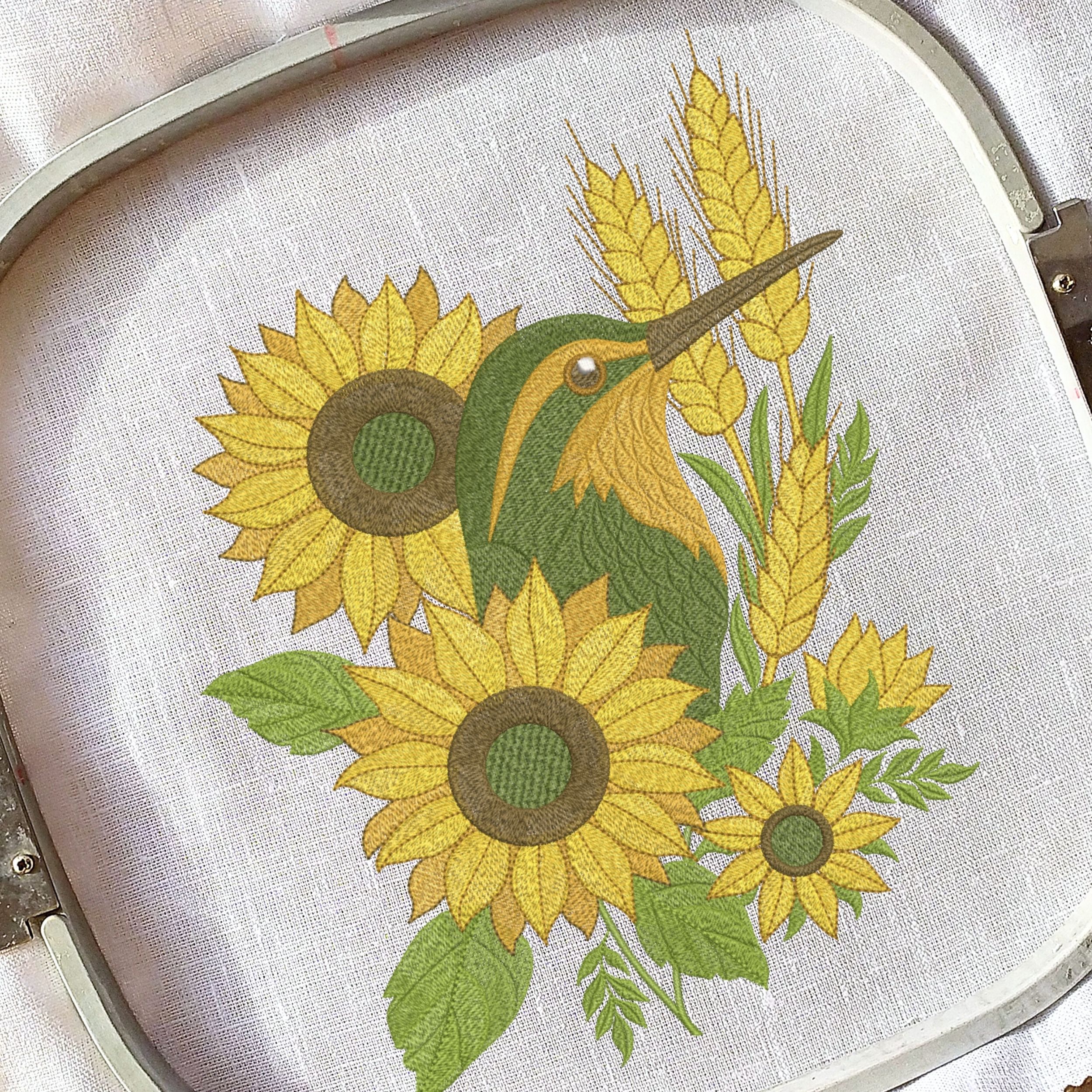 Summer Hummingbird Sunflower-6