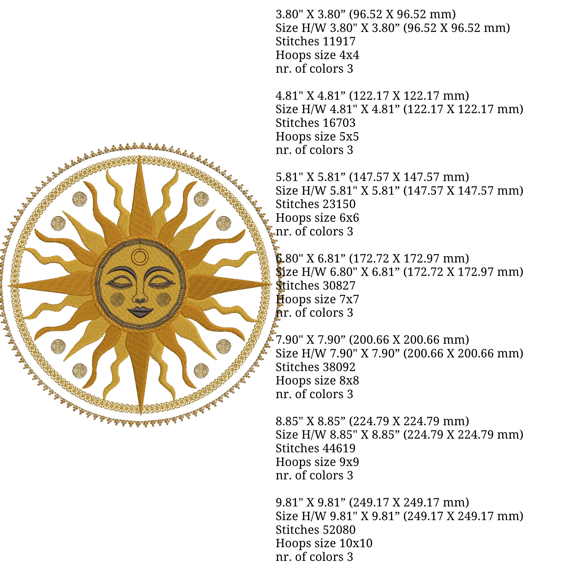 Celestial Sun Moon Face Mandala-4
