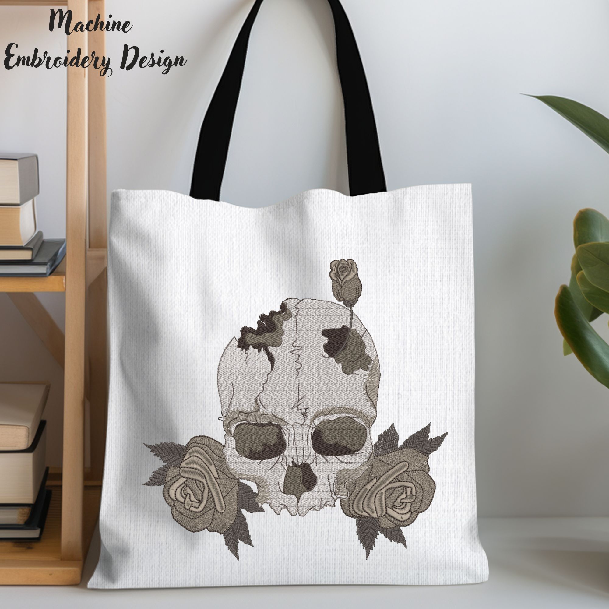 Gothic Skull with Roses-10