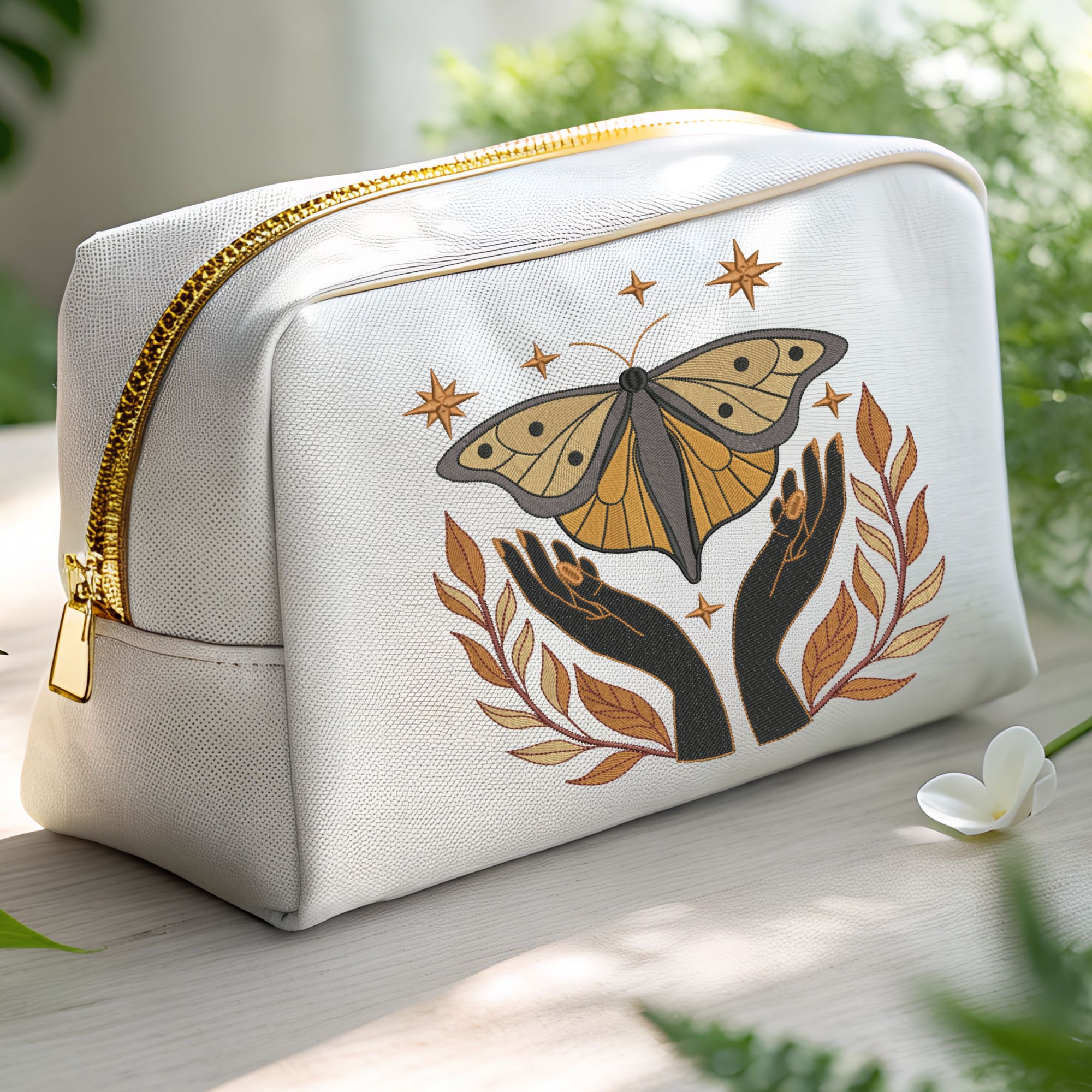 Mystical Moth, Hands, Stars and branch leaves-11