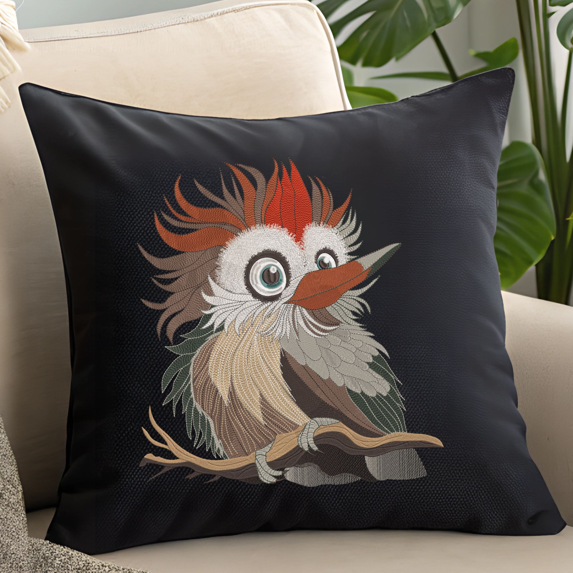 Funny Bird on Branch, Crazy Silly Woodpecker-7