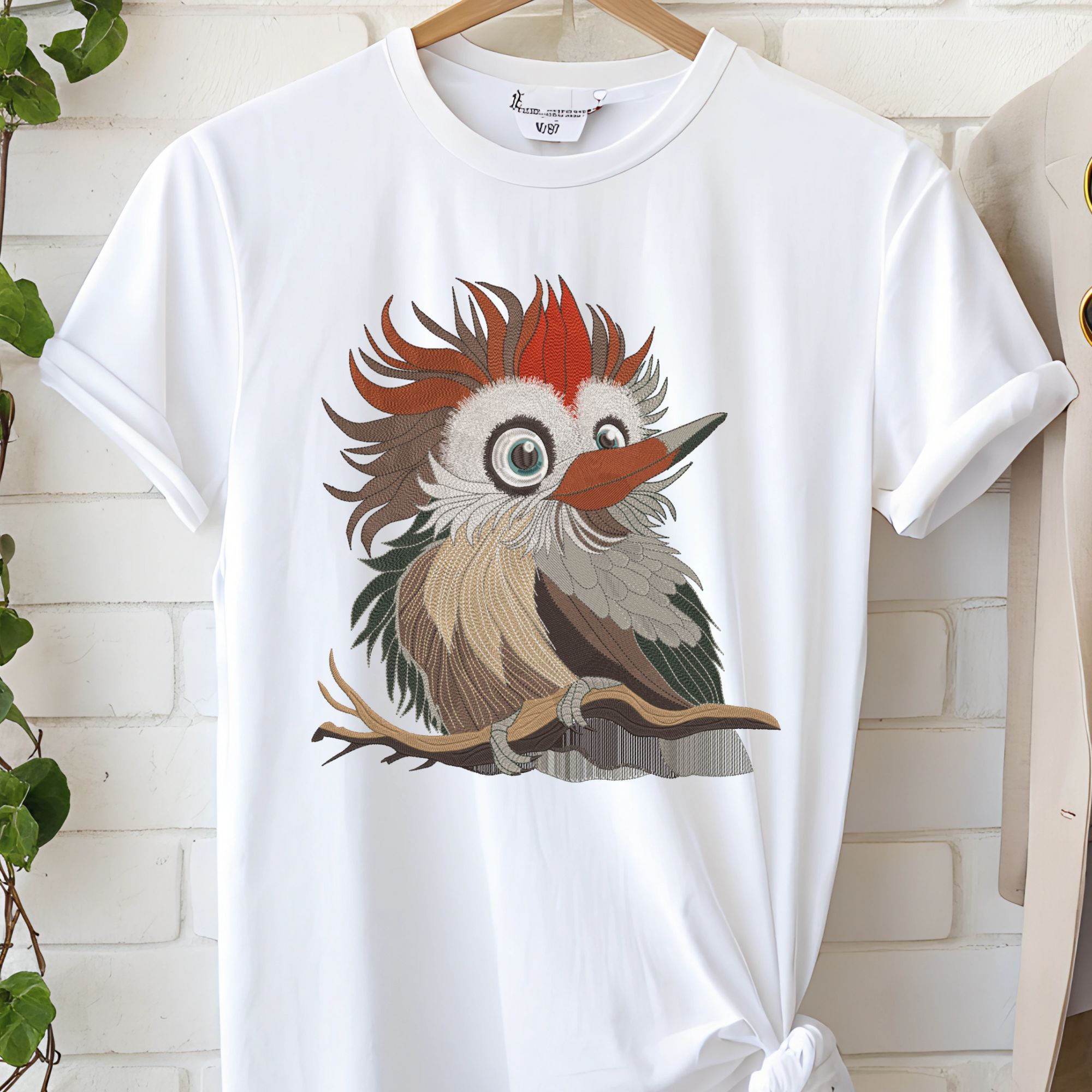 Funny Bird on Branch, Crazy Silly Woodpecker-8