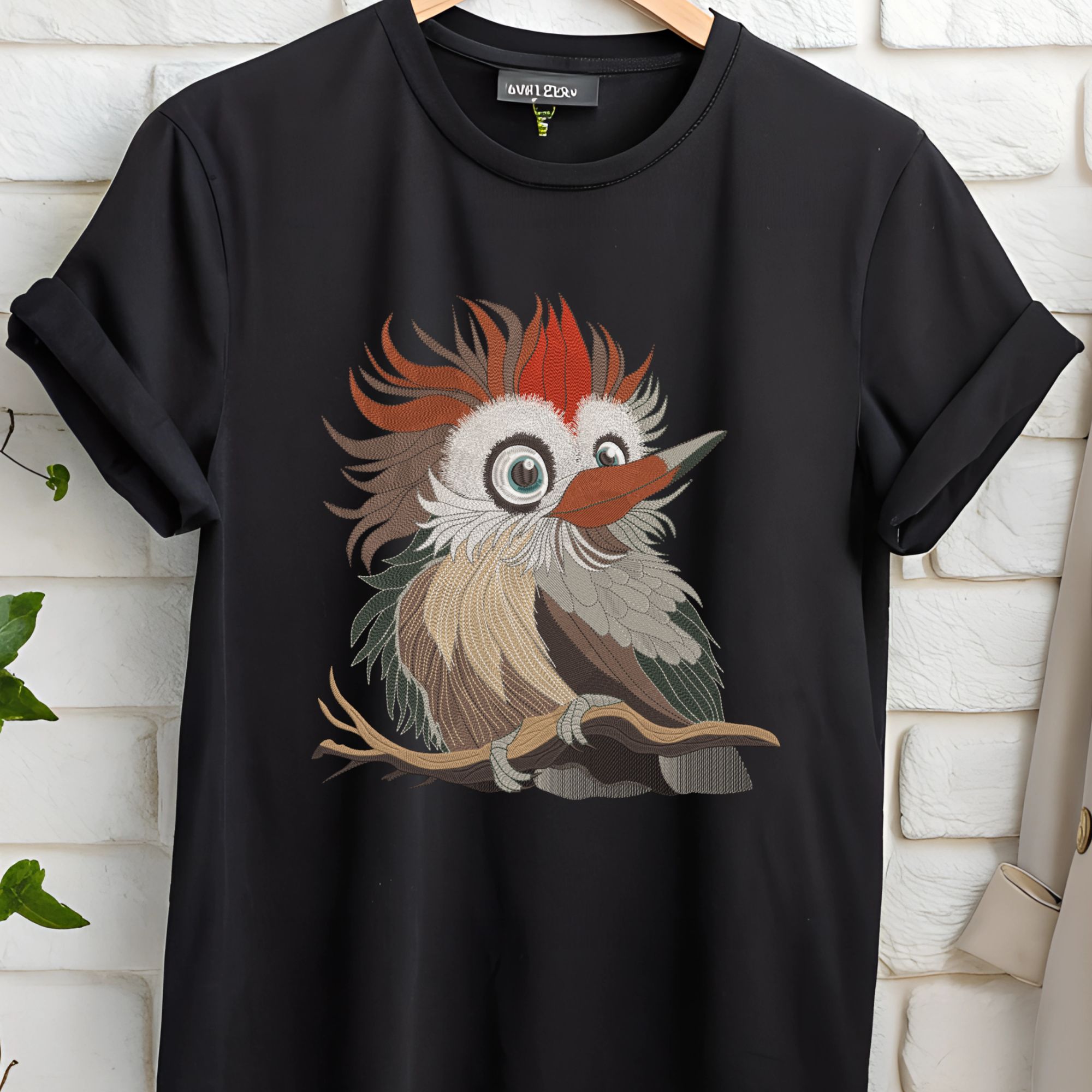 Funny Bird on Branch, Crazy Silly Woodpecker-9