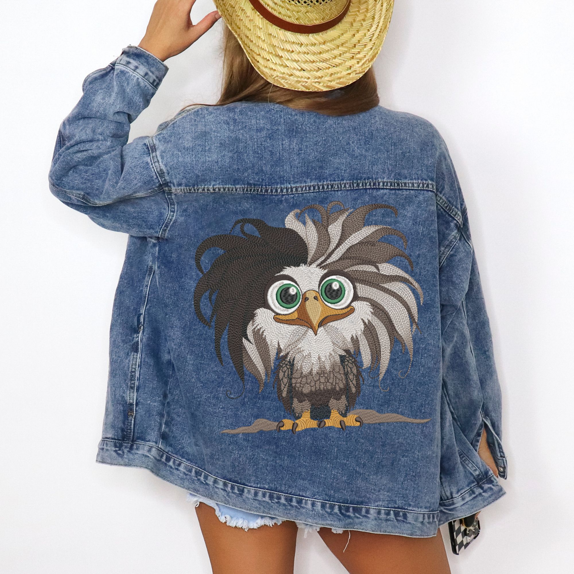Funny Bald Baby Eagle Mega hoop-9