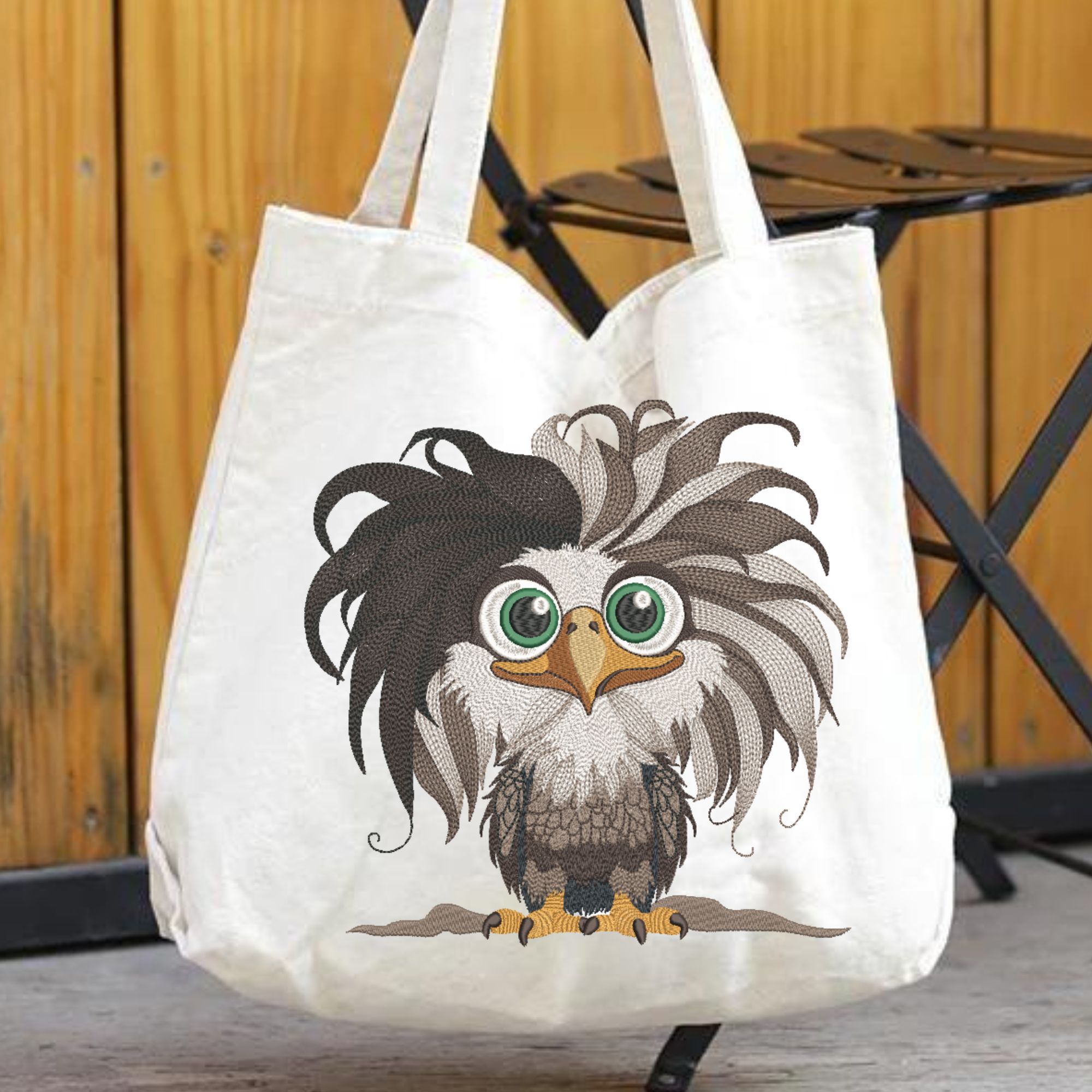 Funny Bald Baby Eagle Mega hoop-10