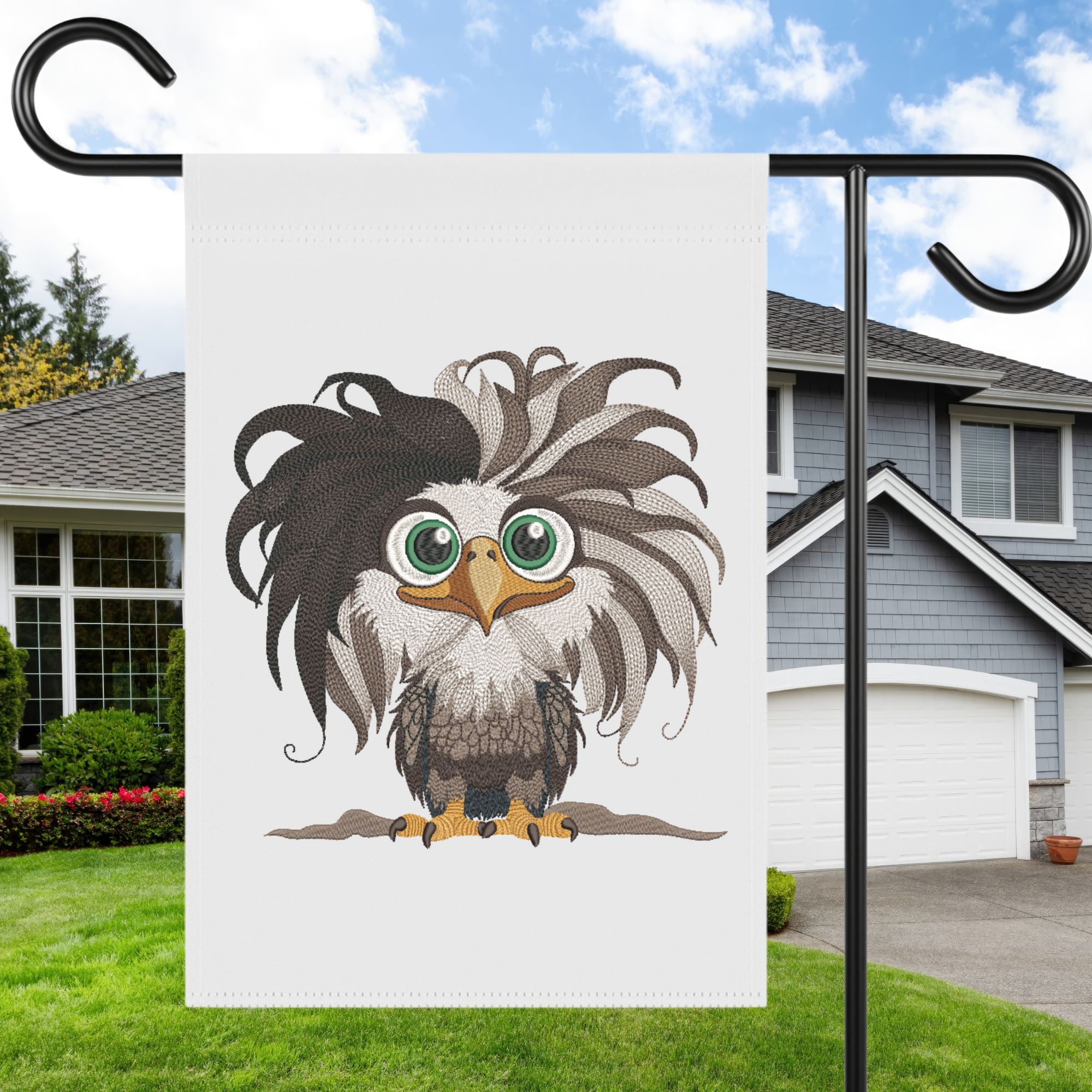 Funny Bald Baby Eagle Mega hoop-11